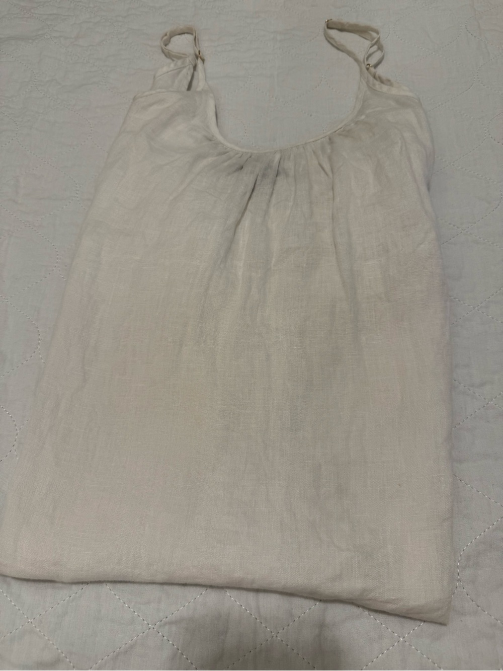 J Crew Cream Lightweight Linen Dress